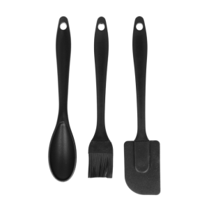 Kit Utensílios de Cozinha Em Silicone: Colher de servir + Pincel + Espátula
