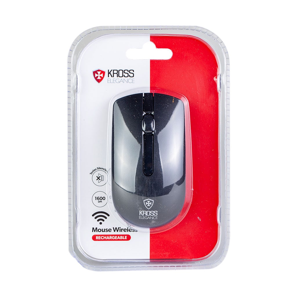 Mouse sem Fio Kross Recarregável USB 1.600 DPI Preto - Imagem 7