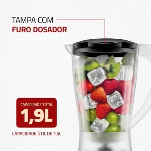 LIQUIDIFICADOR MONDIAL L550 550V PRETO 110V