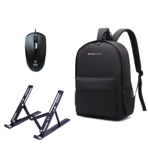 Kit para notebook contendo: Mochila + Suporte para notebook + Mouse