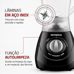 LIQUIDIFICADOR MONDIAL L550 550V PRETO 110V